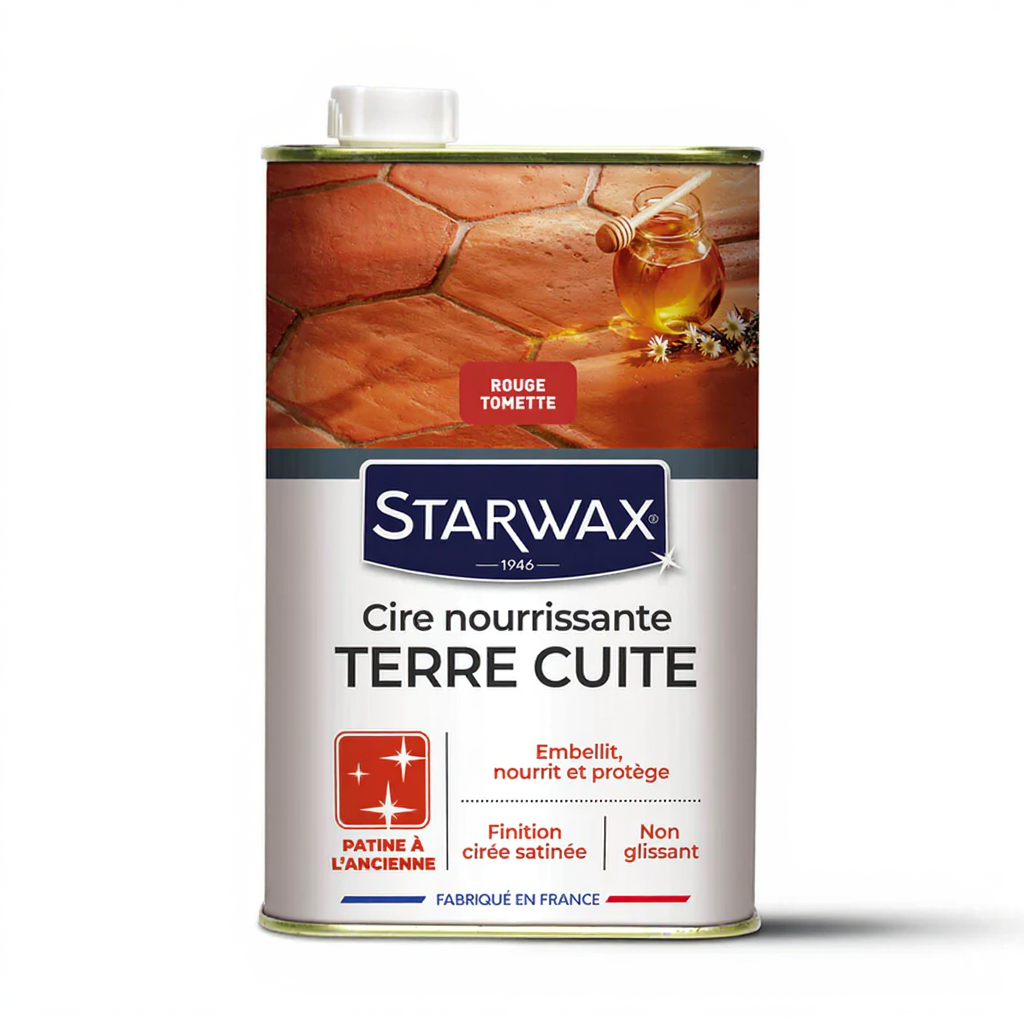 Cire Nourrissante Rouge pour tomettes et terres cuites Bidon 1L