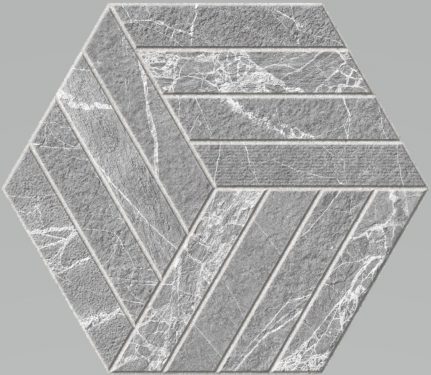 Carrelage hexagone effet pierre Devon 20x24