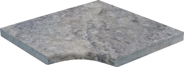 ANGLE RENTRANT 1/2 ROND SILVER 45 X 45 X 3,2 CM