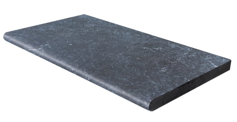 MARGELLE 1/2 ROND MARBRE VULCANO BLACK 33 X61 X3,2 CM