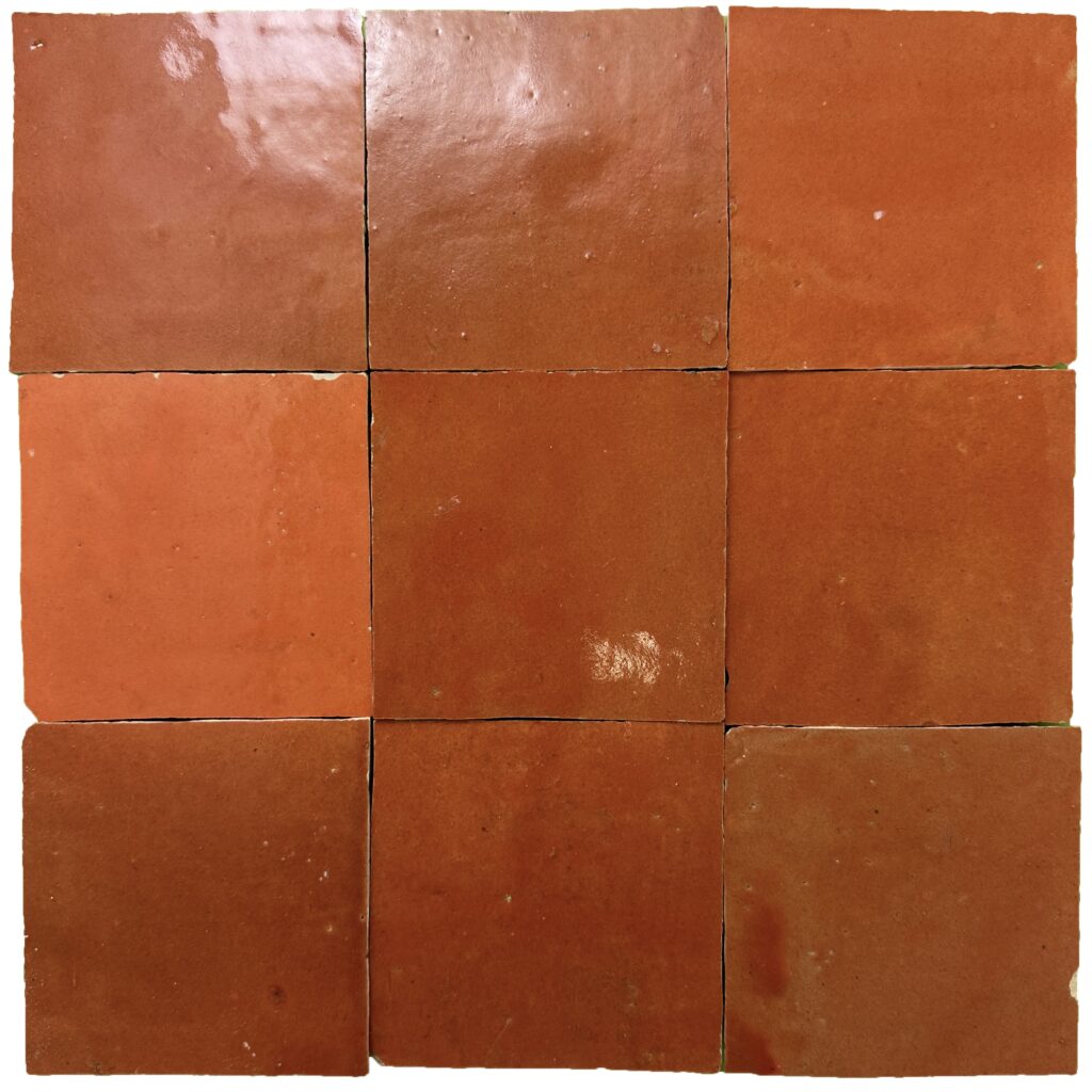 VERITABLE ZELLIGE 10 X 10 CM ORANGE POP