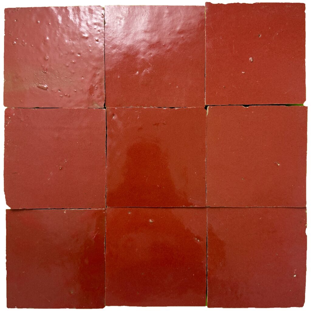 VERITABLE ZELLIGE 10 X 10 CM ROUGE