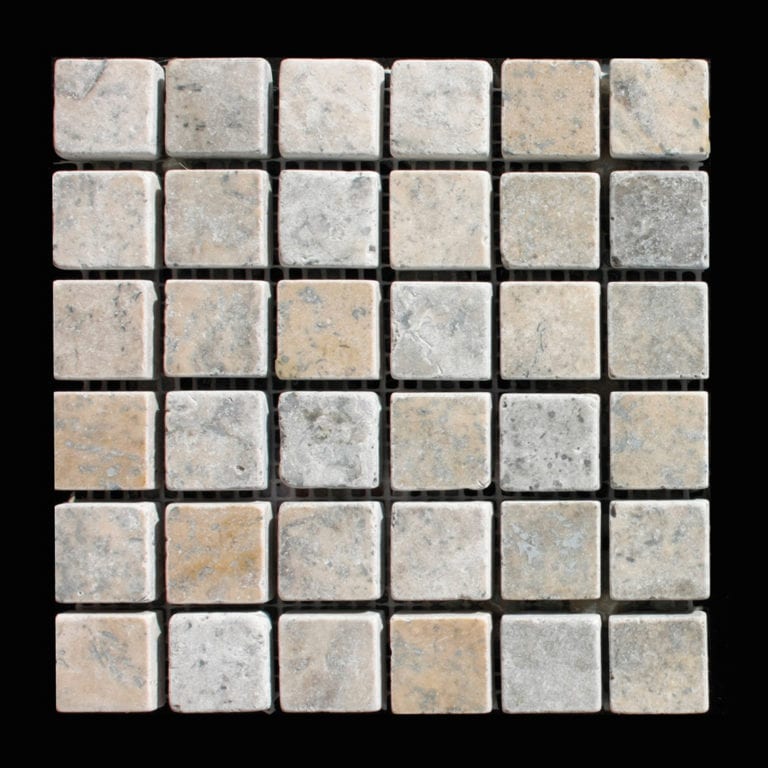 MOSAIQUE TRAVERTIN SILVER 2,3 x 2,3 CM