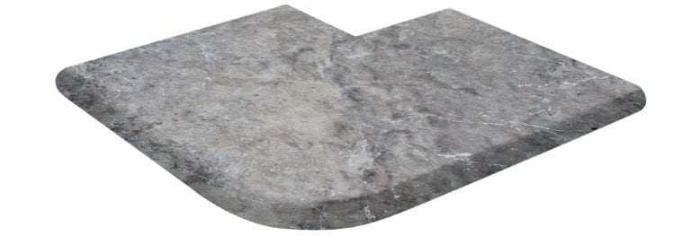 ANGLE SORTANT 1/2 ROND SILVER 45 X 45 X 3,2 CM