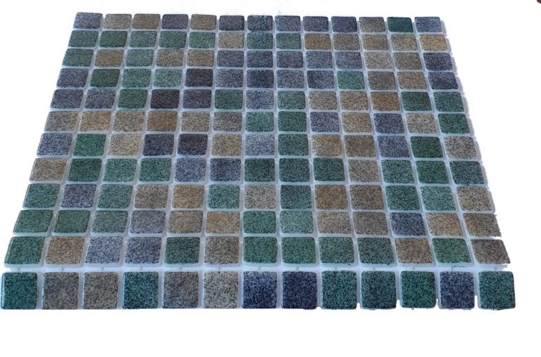 MOSAIQUE EN EMAUX DE VERRE 2.5 x 2.5 CM DEEP RIVER