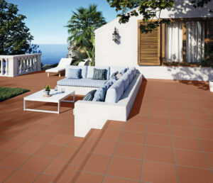 VERITABLE TERRE CUITE ROUGE 30x30