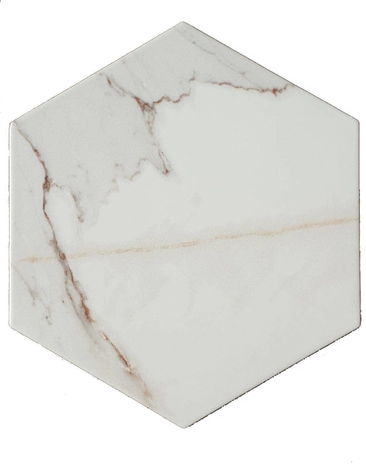 Carrelage d'exception effet marbre CALACATTA HEXAGONE 20x24