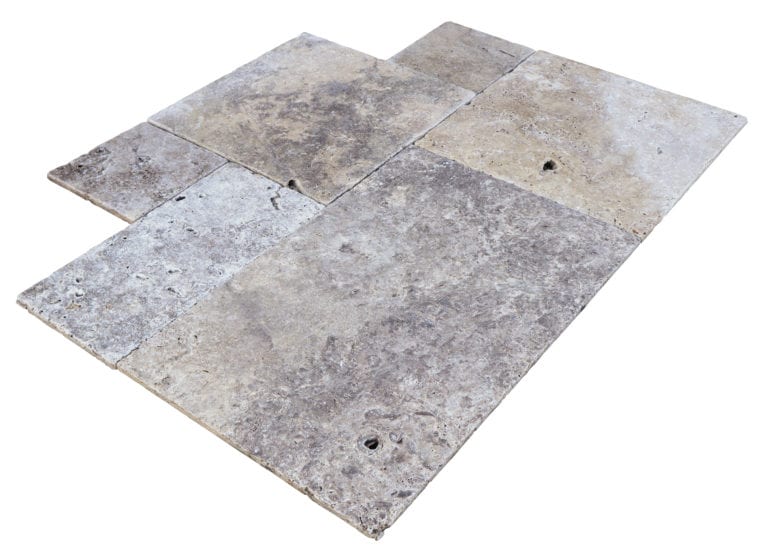 TRAVERTIN SILVER OPUS 4 FORMATS CHOIX RUSTIC