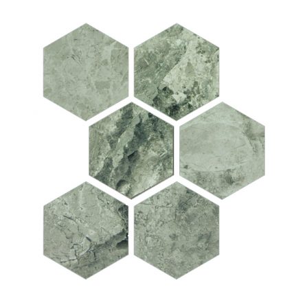 MOSAIQUE MARBRE ATLANTIC GREY HEXAGONES 5.5x5.5 CM