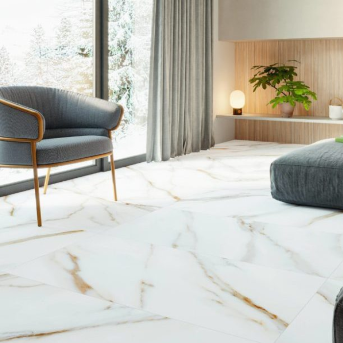 Carrelage d'exception effet marbre Calacatta gold 60x120