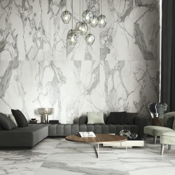 CARRELAGE IMITATION MARBRE BLANC 60x120