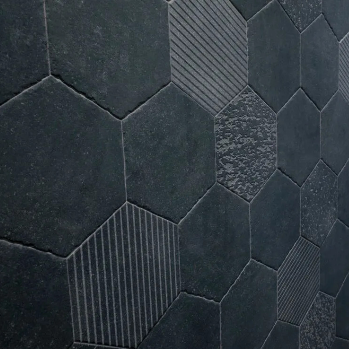 CARRELAGE HEXAGONAL IMITATION PIERRE TITAN 22.5X25.9