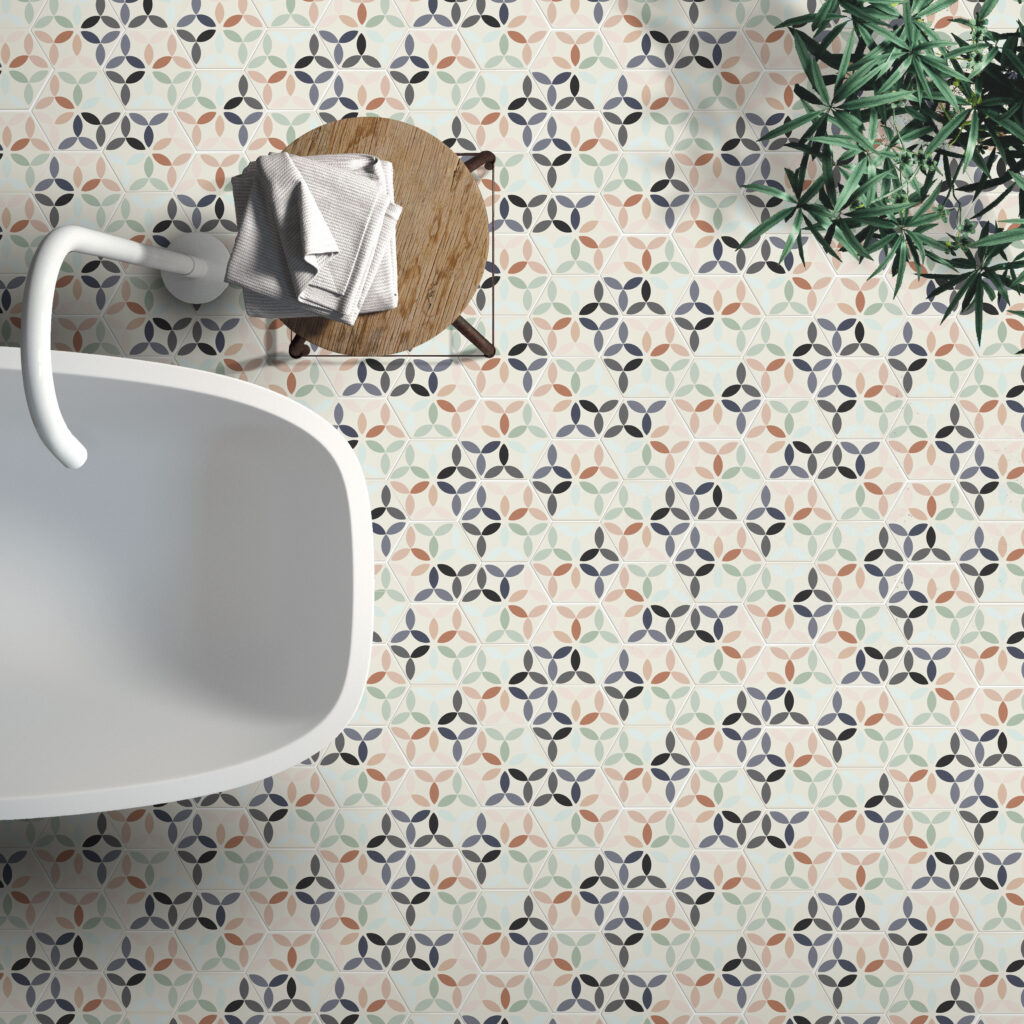 Carrelage hexagonal effet carreaux ciment DOLCE VITA DECOR 15x17