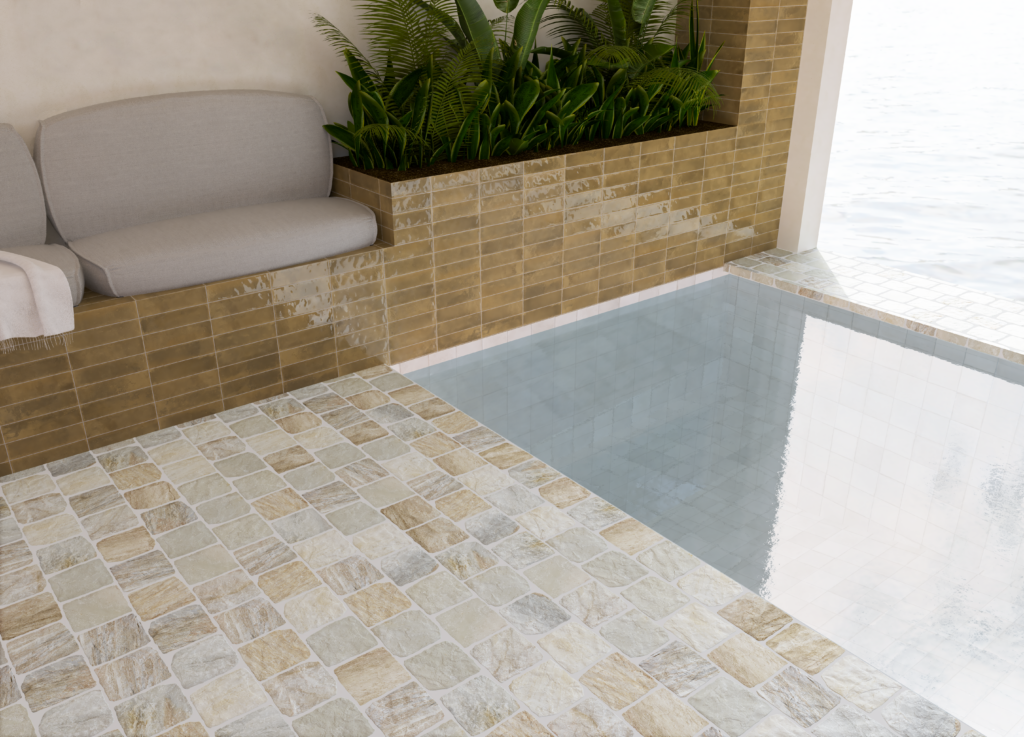 PAVÉ CARRÉ ESPOT MIX 15X15