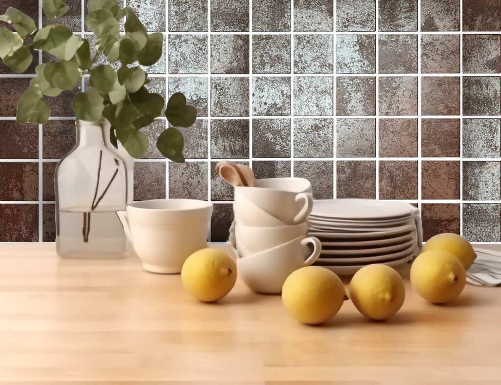 Carrelage mosaïque métal 30x30