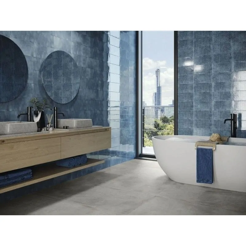 Carrelage salle de bain harlem Sina Bleu sur VotreCarrelage.com