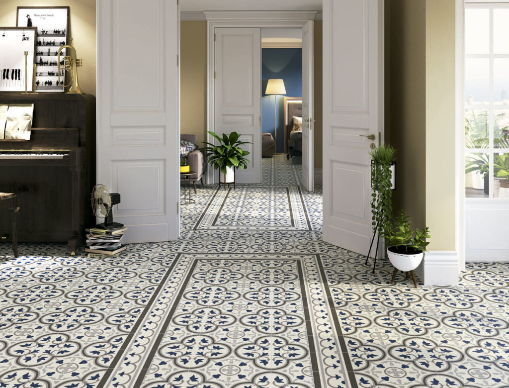 PASION BLEU 20 X 20 RIB sur VotreCarrelage.com