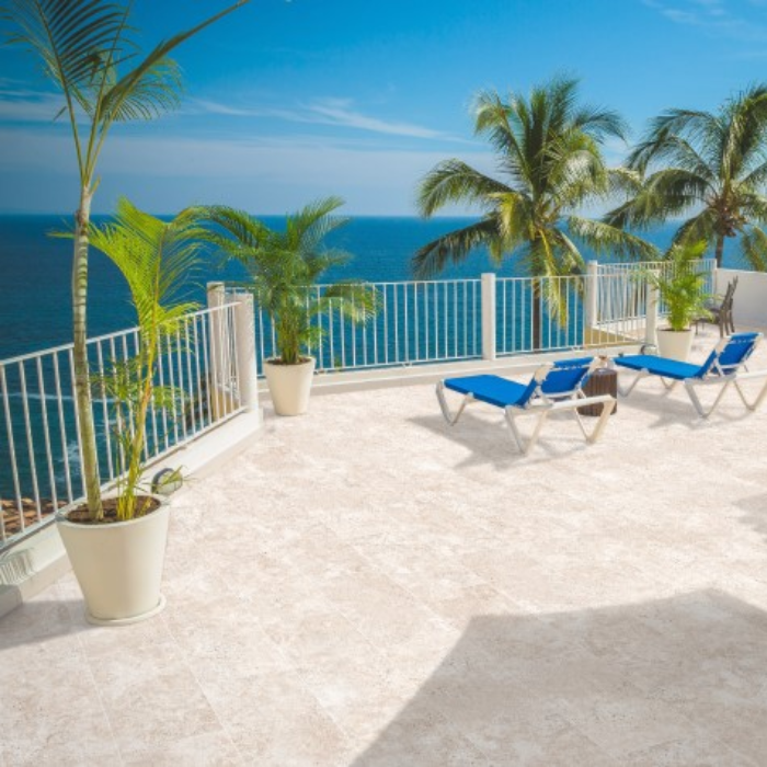 Carrelage effet travertin Beige