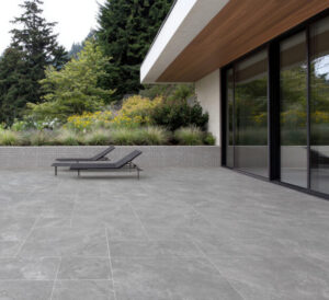 carrelage sol extérieur terrasse piscine effet pierre couleur gris 61x61