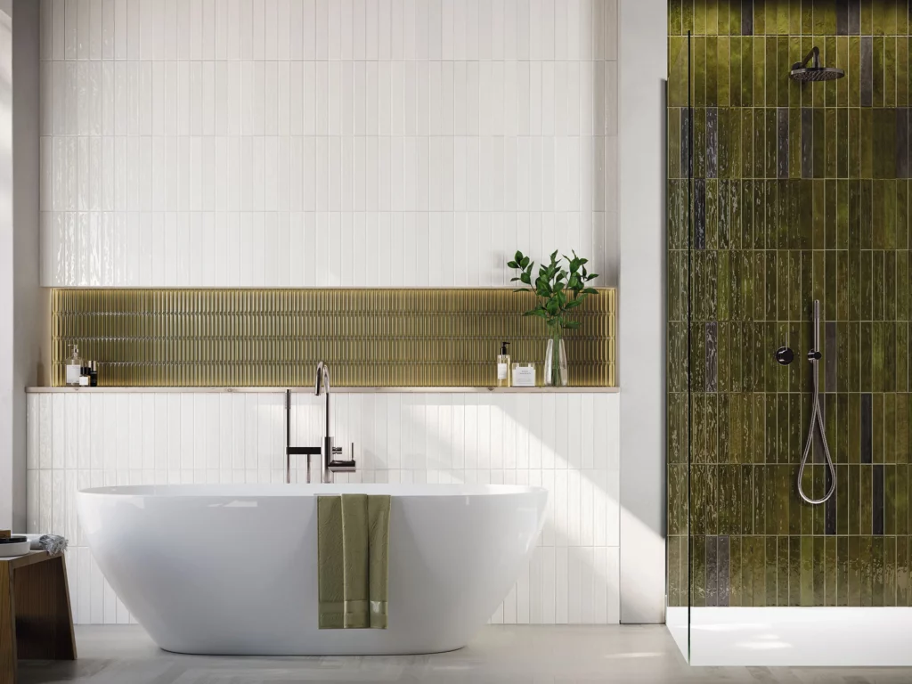 Carrelage effet zellige salle de bain