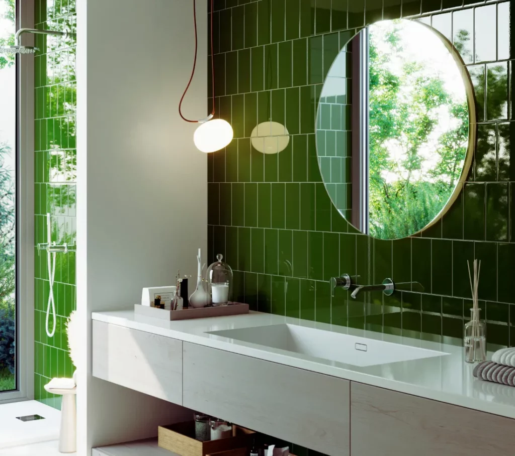 Carrelage mural uni monocolores 7.5x15 botella