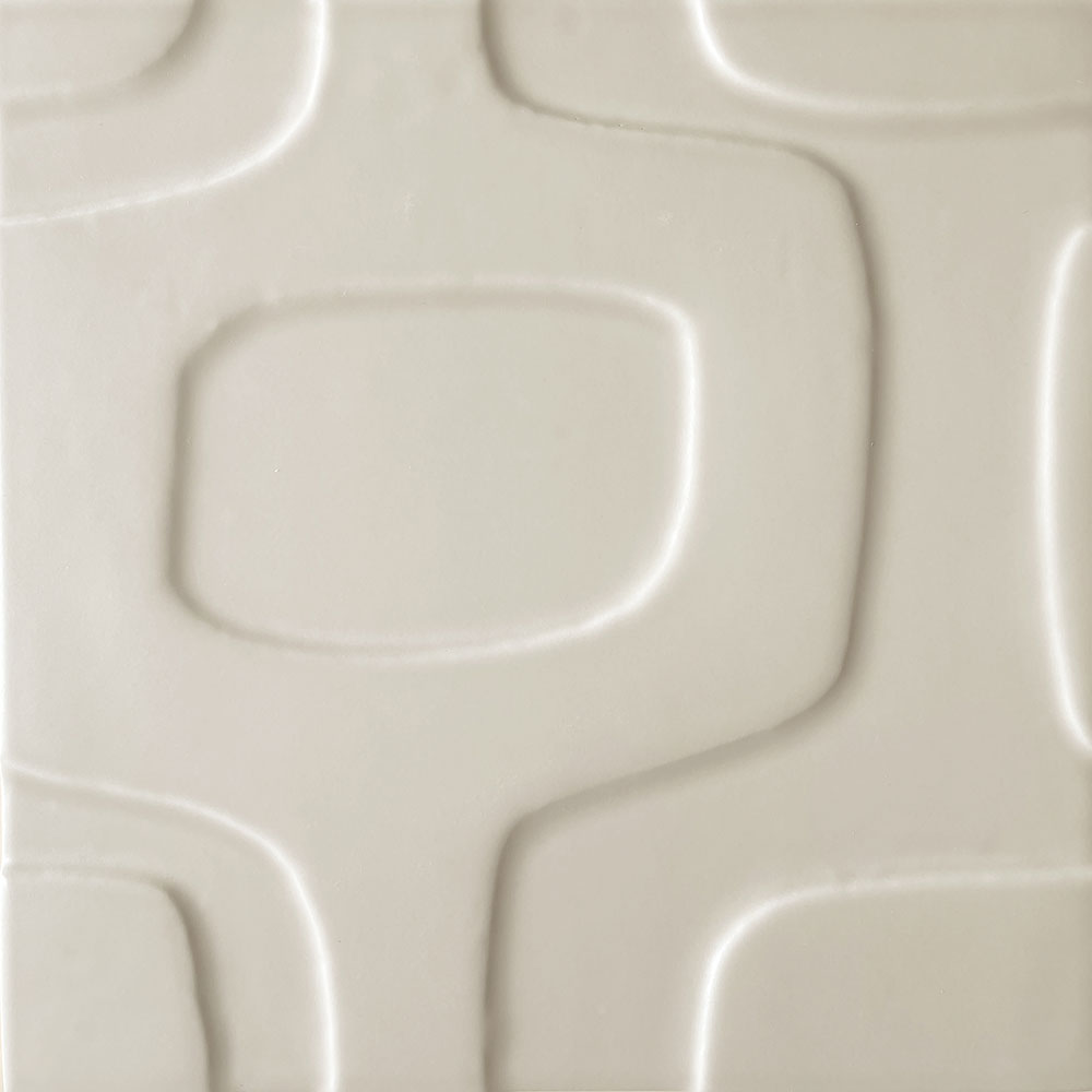 Carrelage mural effet 3d blanc cassé