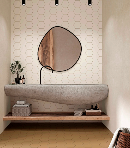carrelage mural uni salle de bain