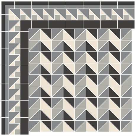 Carreaux Victorian à motif géométrique BIRMINGHAM 30x30