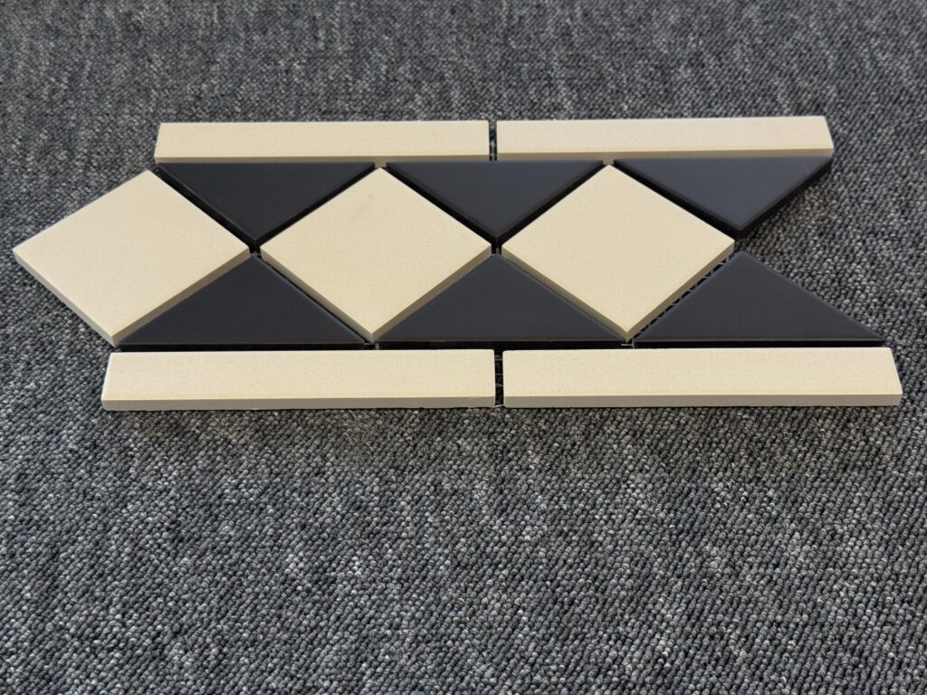 CARREAUX VICTORIAN MOSAÏQUE CUBIC 42.1X14.2 CM | VotreCarrelage.com Frise Carreaux Victorian mosaïque CUBIC 42.1x14.2 cm