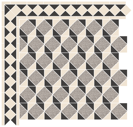 Carreaux Victorian mosaïque CUBIC 42.1x14.2 cm
