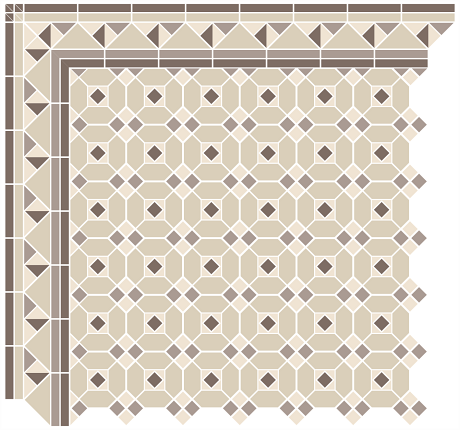 Carreaux Victorian à motif géométrique mosaïque GOTHENBURG 29.5x29.5