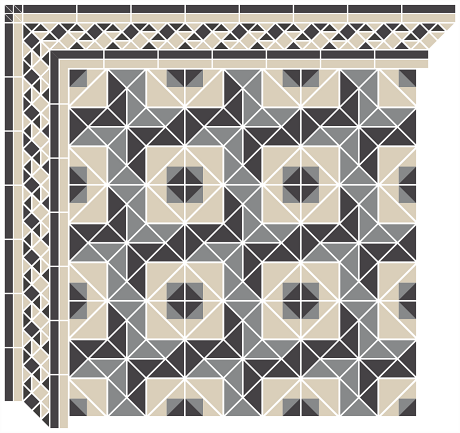 Mosaïque mélange de fond et de formes gris, noir et blanc