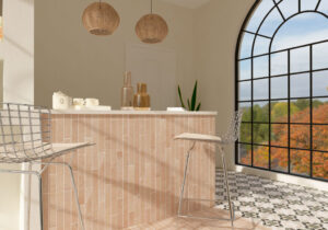 Carrelage effet brique ALBORAN 4.8X37 cuisine