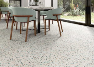 CARRELAGE EFFET TERRAZZO DOTS 20x20 Blanc